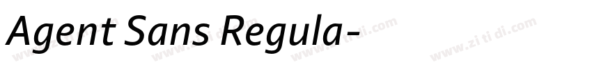 Agent Sans Regula字体转换